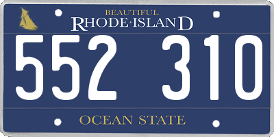 RI license plate 552310
