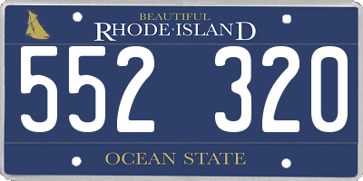 RI license plate 552320