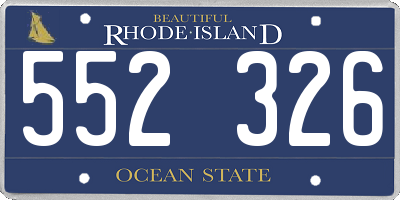 RI license plate 552326