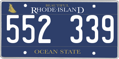 RI license plate 552339