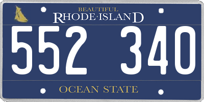 RI license plate 552340