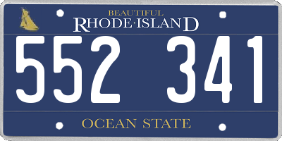 RI license plate 552341