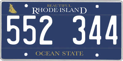 RI license plate 552344