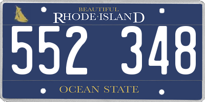 RI license plate 552348