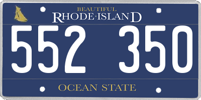 RI license plate 552350