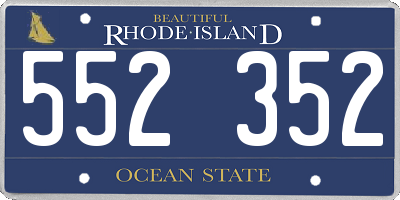 RI license plate 552352