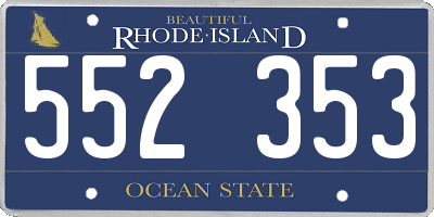 RI license plate 552353