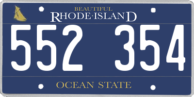RI license plate 552354