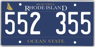RI license plate 552355
