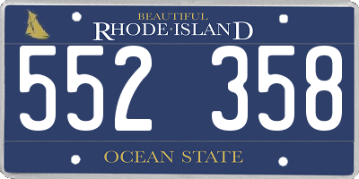 RI license plate 552358