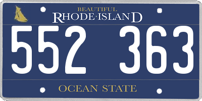 RI license plate 552363