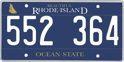 RI license plate 552364
