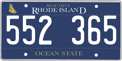 RI license plate 552365