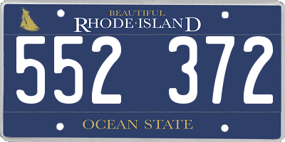 RI license plate 552372