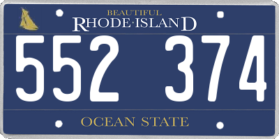 RI license plate 552374