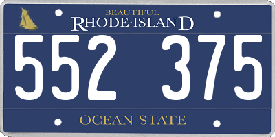 RI license plate 552375