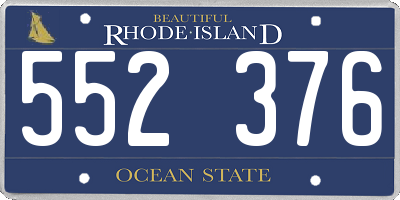 RI license plate 552376