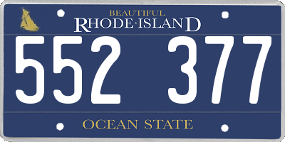 RI license plate 552377