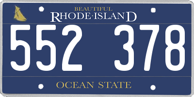 RI license plate 552378
