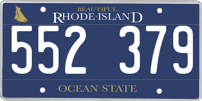 RI license plate 552379