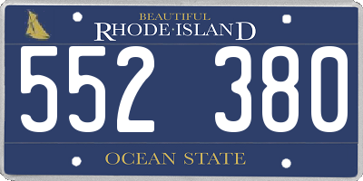 RI license plate 552380