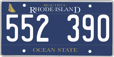 RI license plate 552390