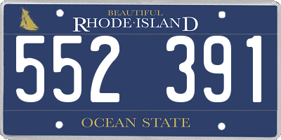 RI license plate 552391