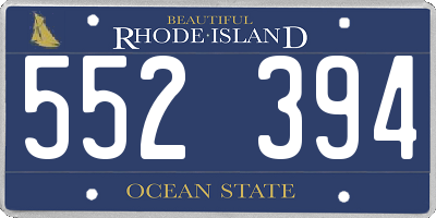 RI license plate 552394