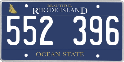 RI license plate 552396