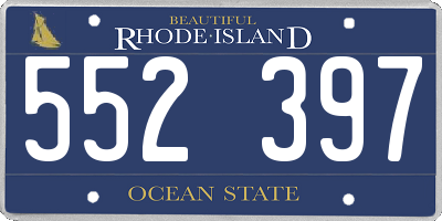 RI license plate 552397