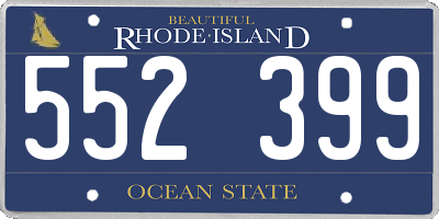 RI license plate 552399