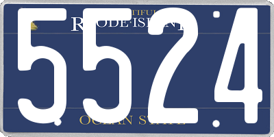 RI license plate 5524