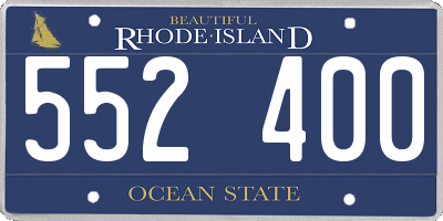 RI license plate 552400