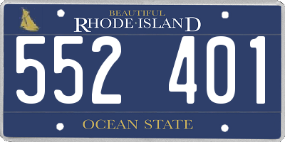 RI license plate 552401