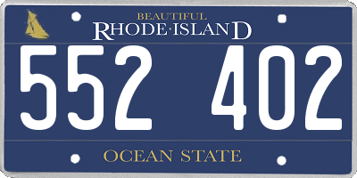 RI license plate 552402