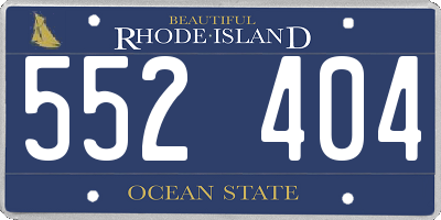RI license plate 552404