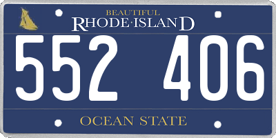 RI license plate 552406