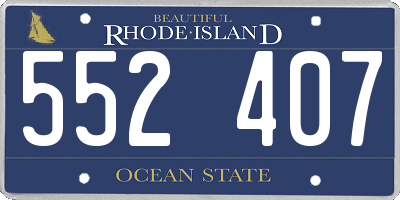RI license plate 552407