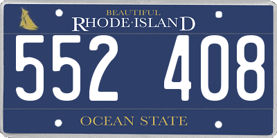 RI license plate 552408