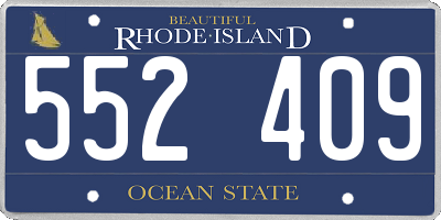 RI license plate 552409