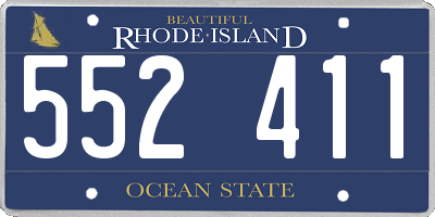 RI license plate 552411