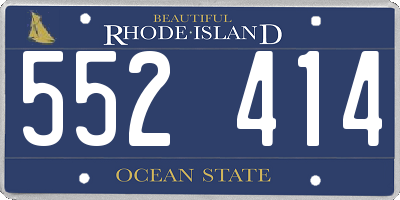 RI license plate 552414