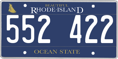 RI license plate 552422