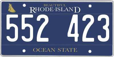 RI license plate 552423