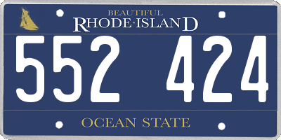 RI license plate 552424