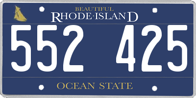 RI license plate 552425