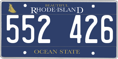 RI license plate 552426