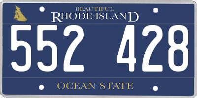 RI license plate 552428