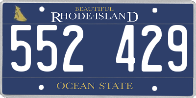 RI license plate 552429
