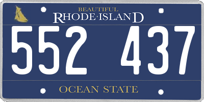 RI license plate 552437